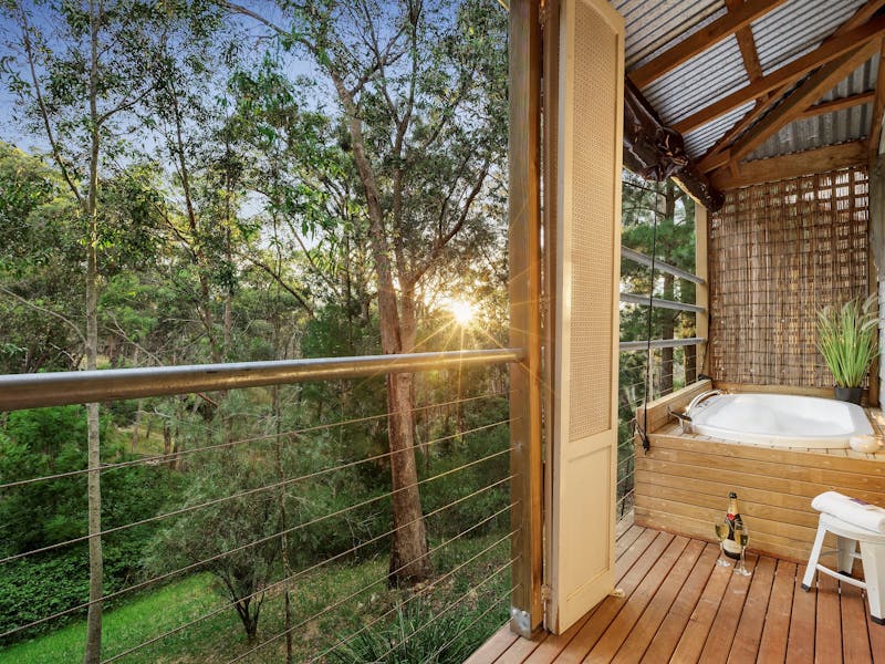Spa on back deck