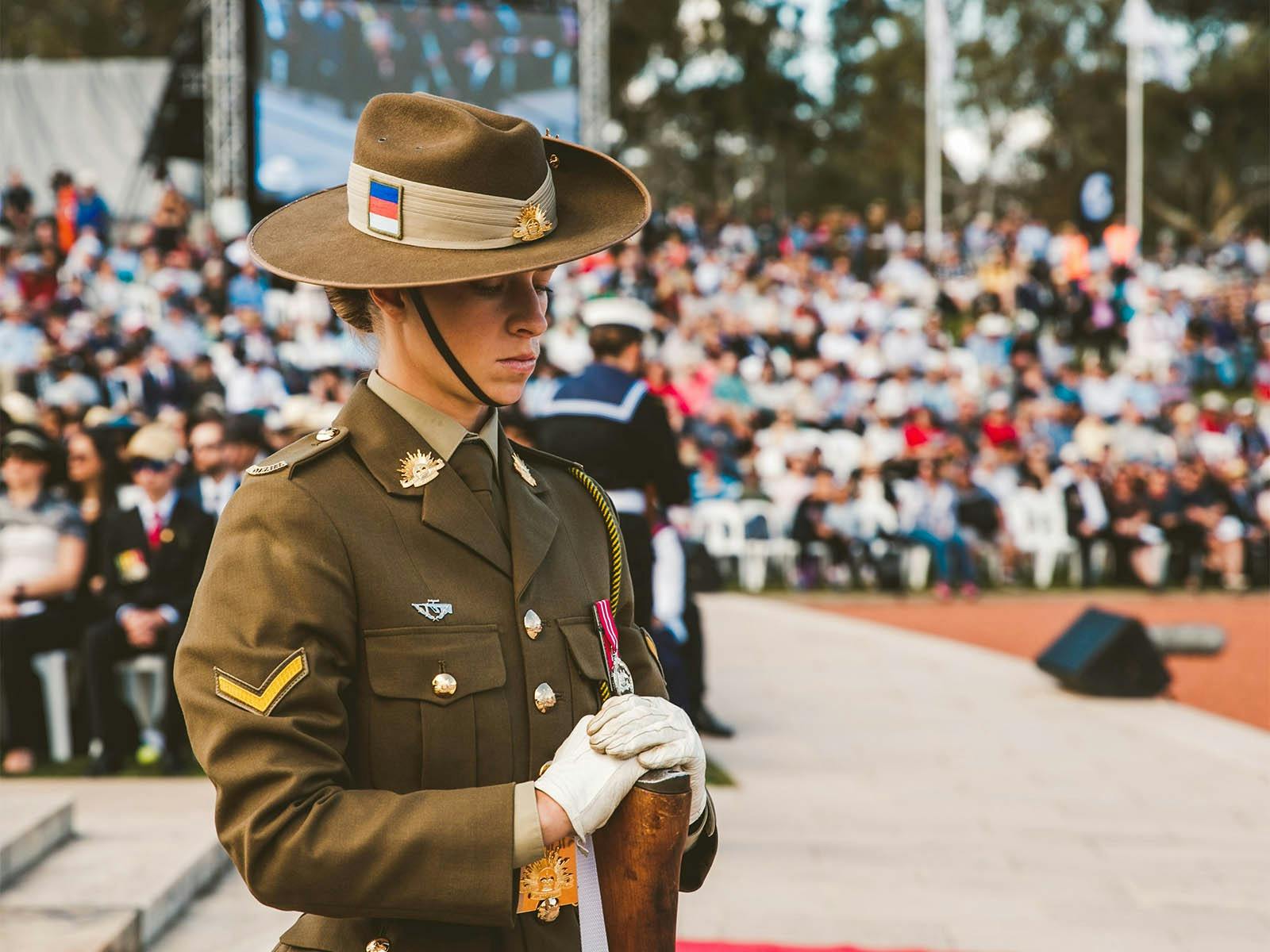 Anzac Day National Commemorative Service including the RSL ACT Branch Veterans' March