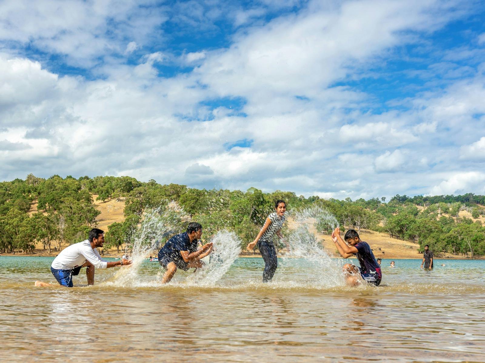 Water fun at the Weir