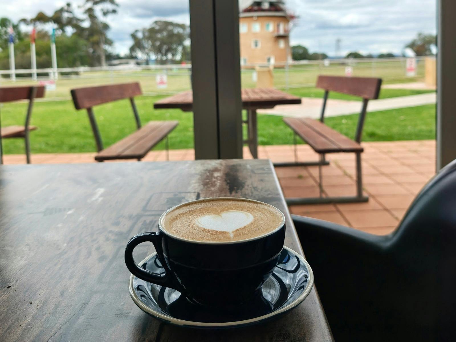 Coffee overlooking the iconic Dish