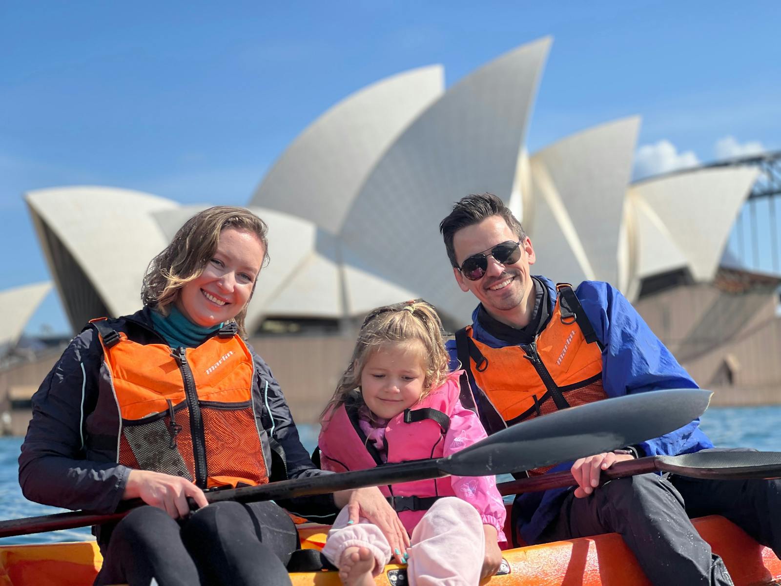 Family shot Sydney opera house