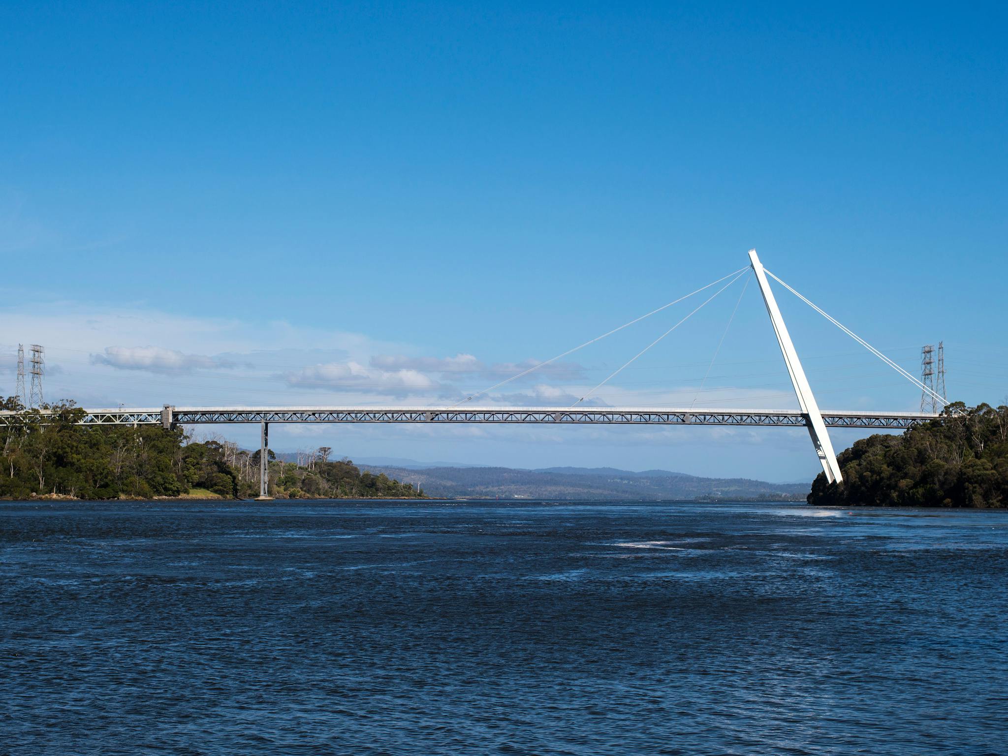 View of a bridge from the river