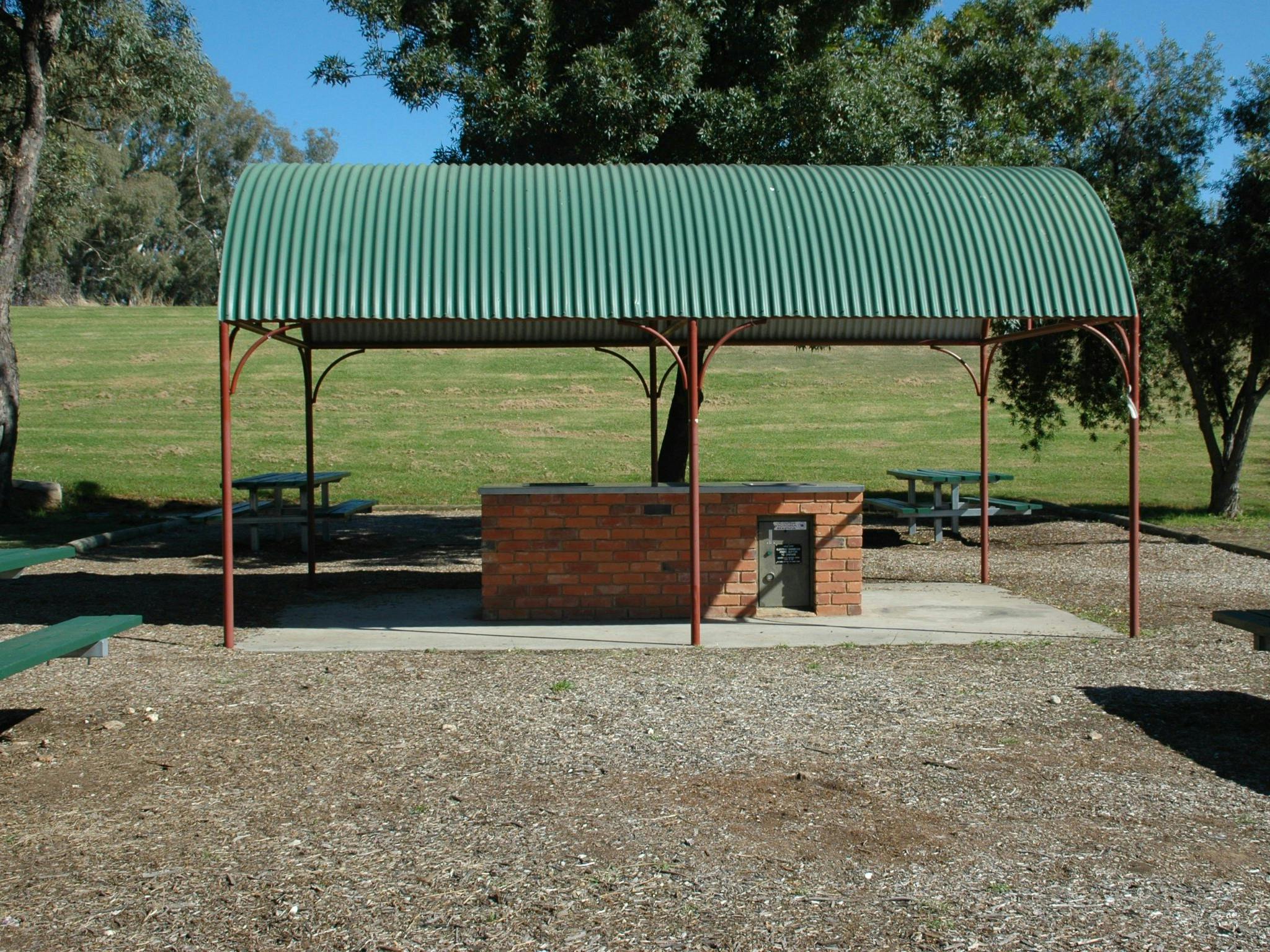 Public BBQ which people can use at the Rutherglen Apex Park