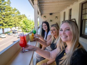 Enjoy delicious Cocktails or Top Shelf Spirits with a view in our Balcony Bar.