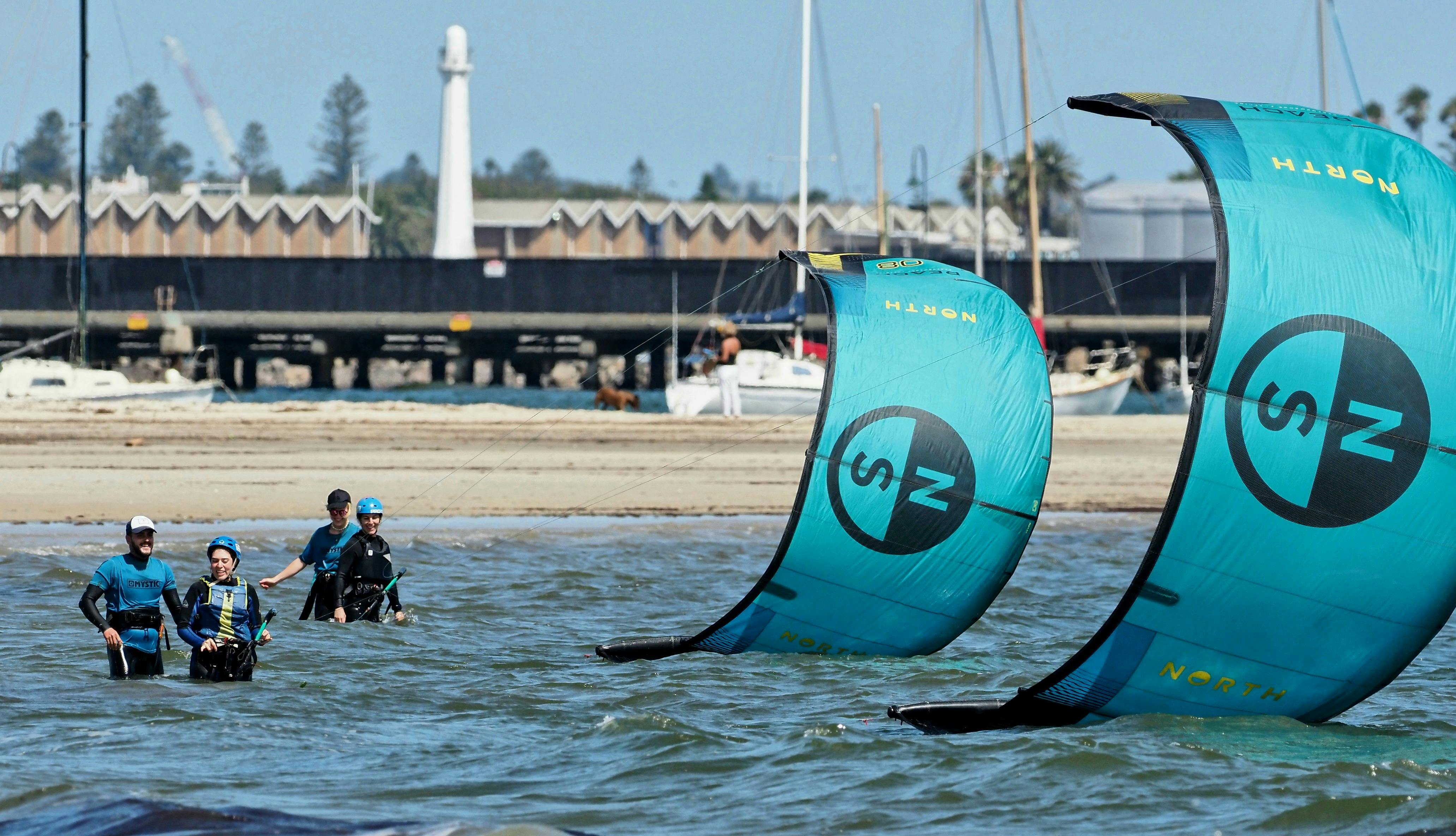 Kites in water