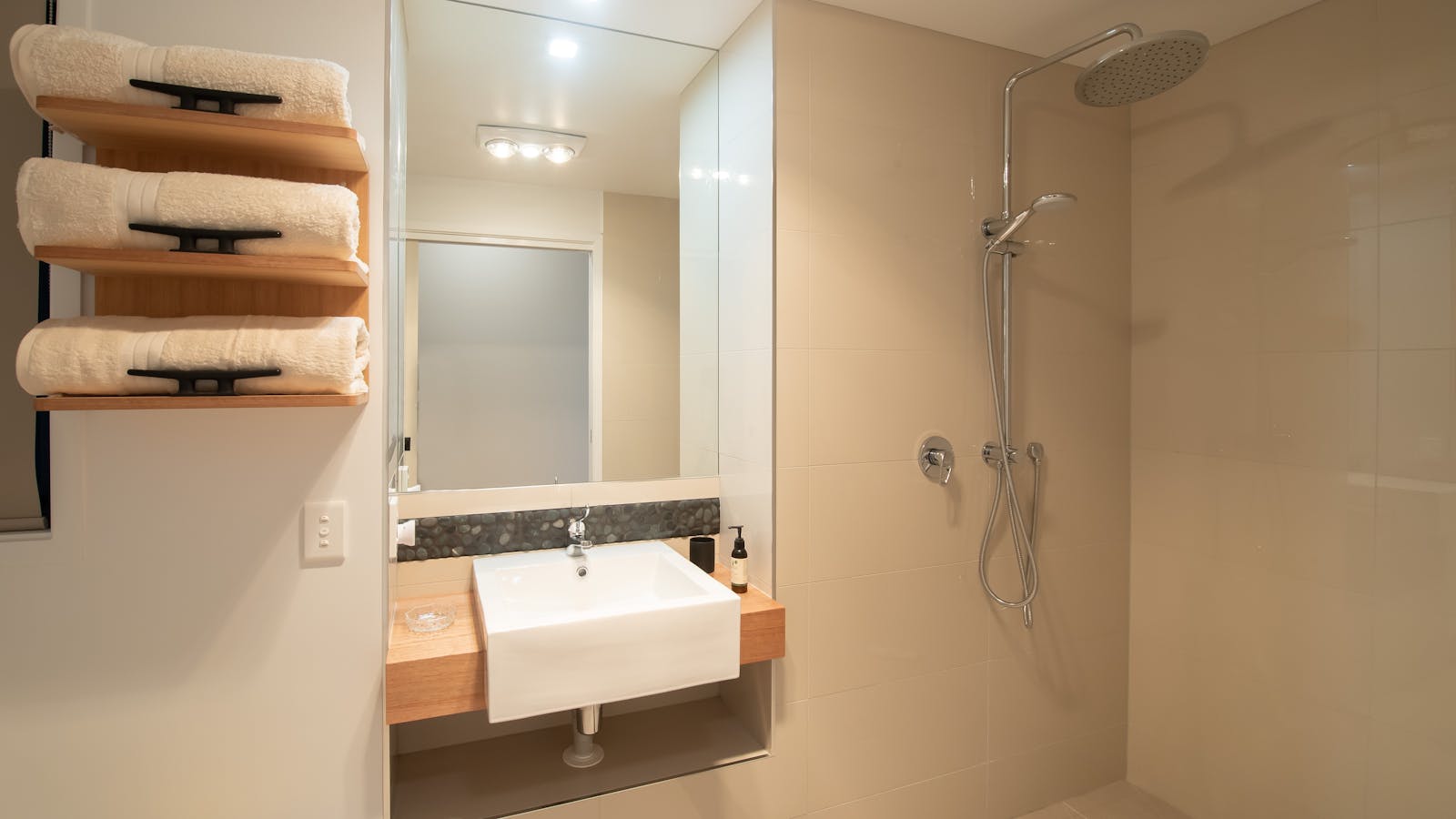 Ensuite bathrooms with rainshower