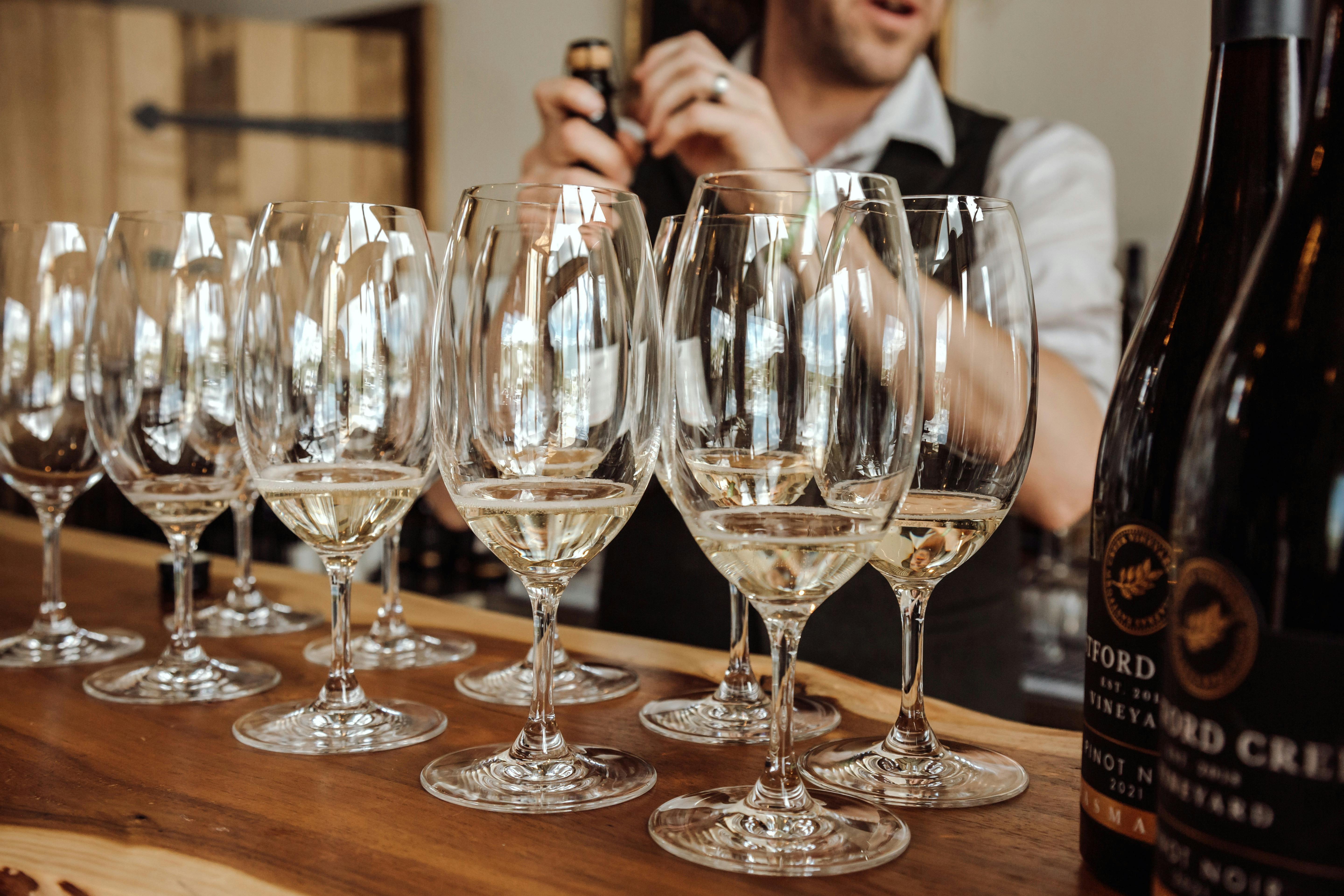 Grab a wne before we head out into the vineyard for a tour and tasting.