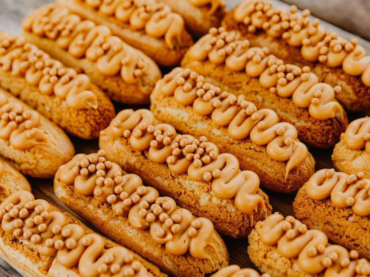 Cubby's salted caramel eclairs