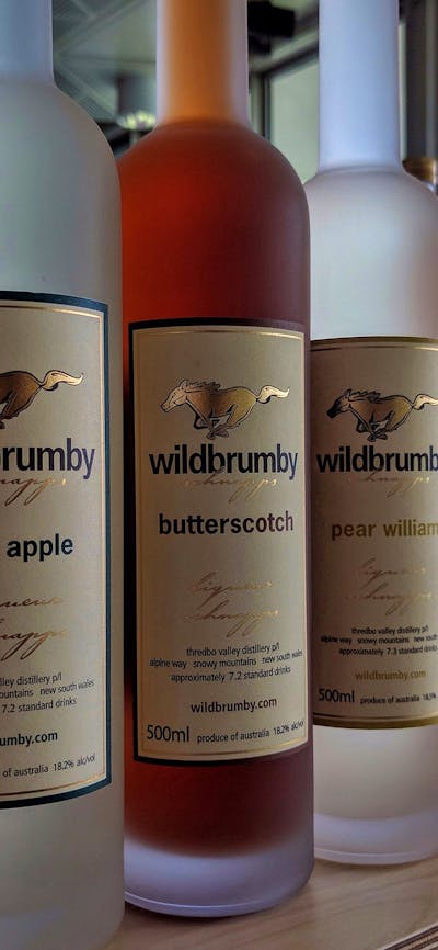 Bottles of Wildbrumby schnapps