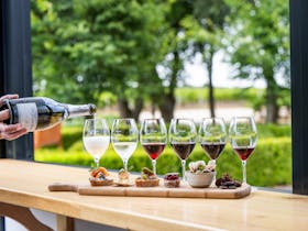 6 wines matched to 6 bites of regional food
