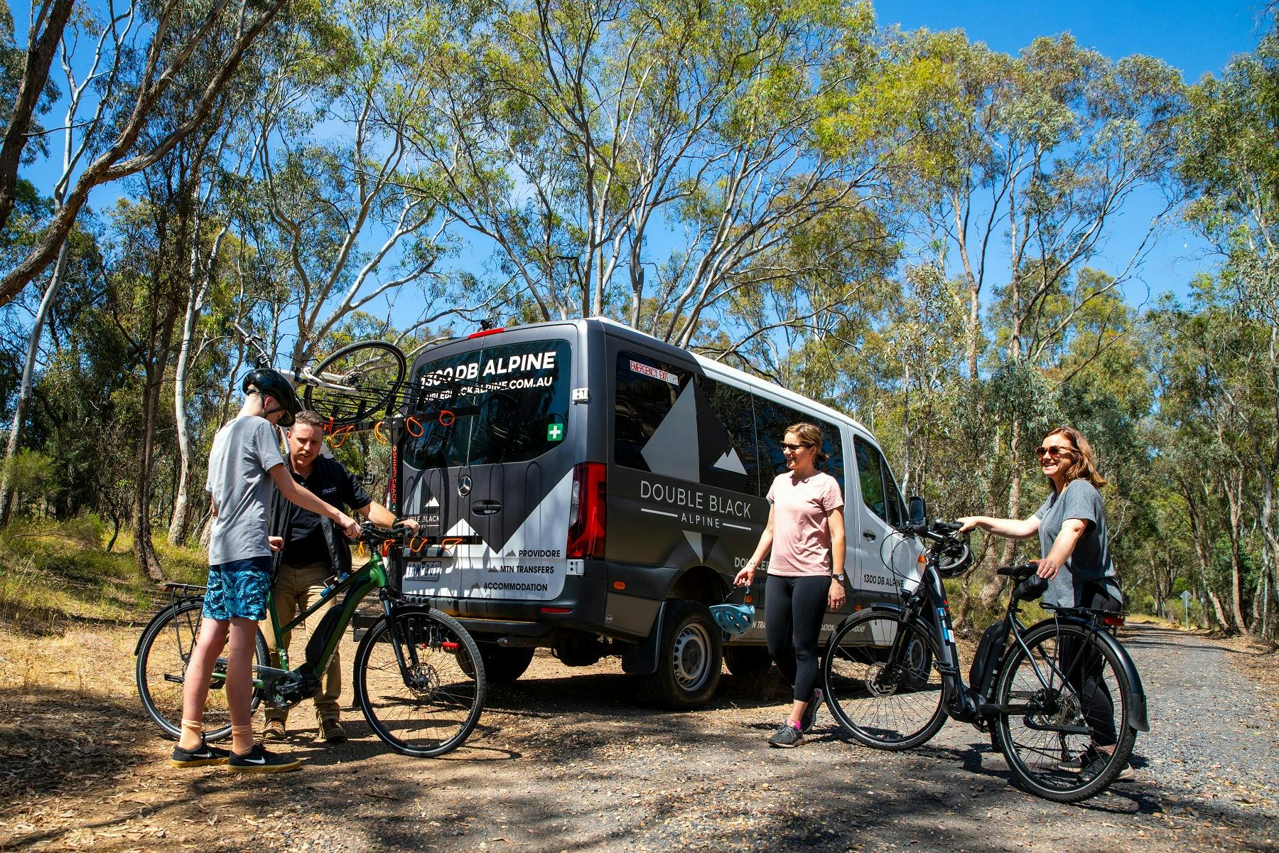 Guests getting ready to start their Great Victorian Rail Trail ride
