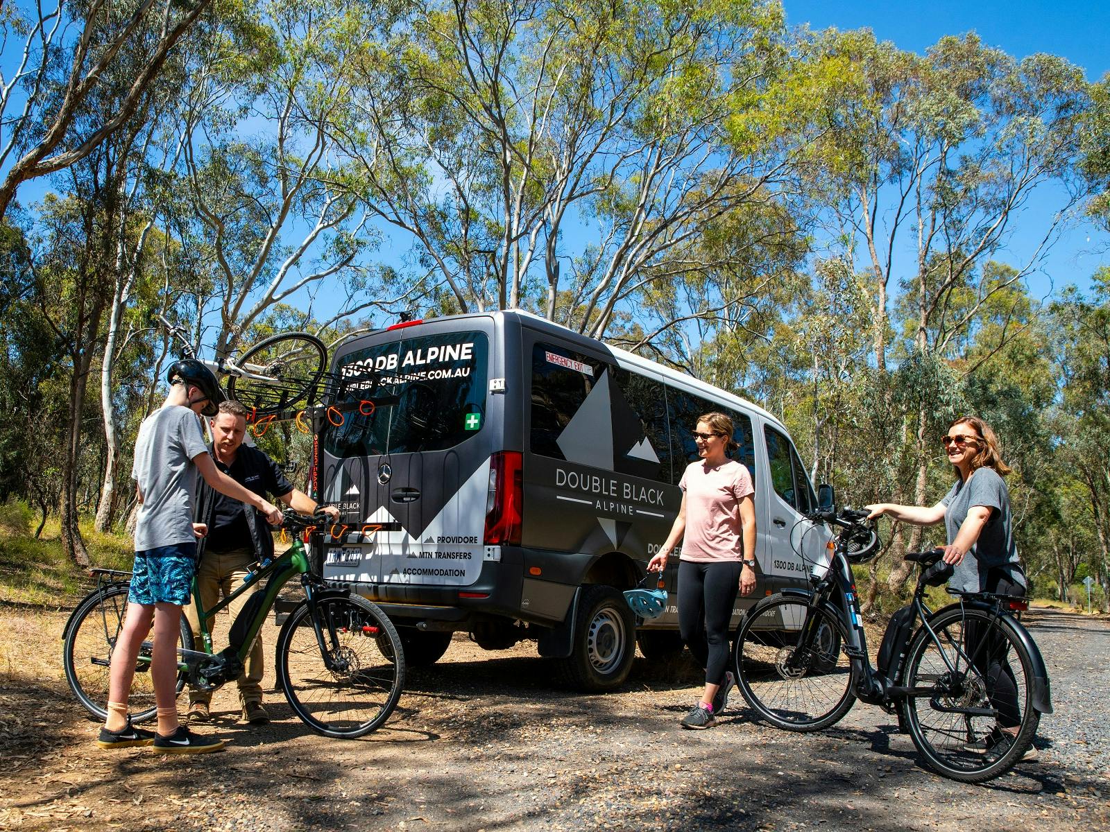 Guests getting ready to start their Great Victorian Rail Trail ride