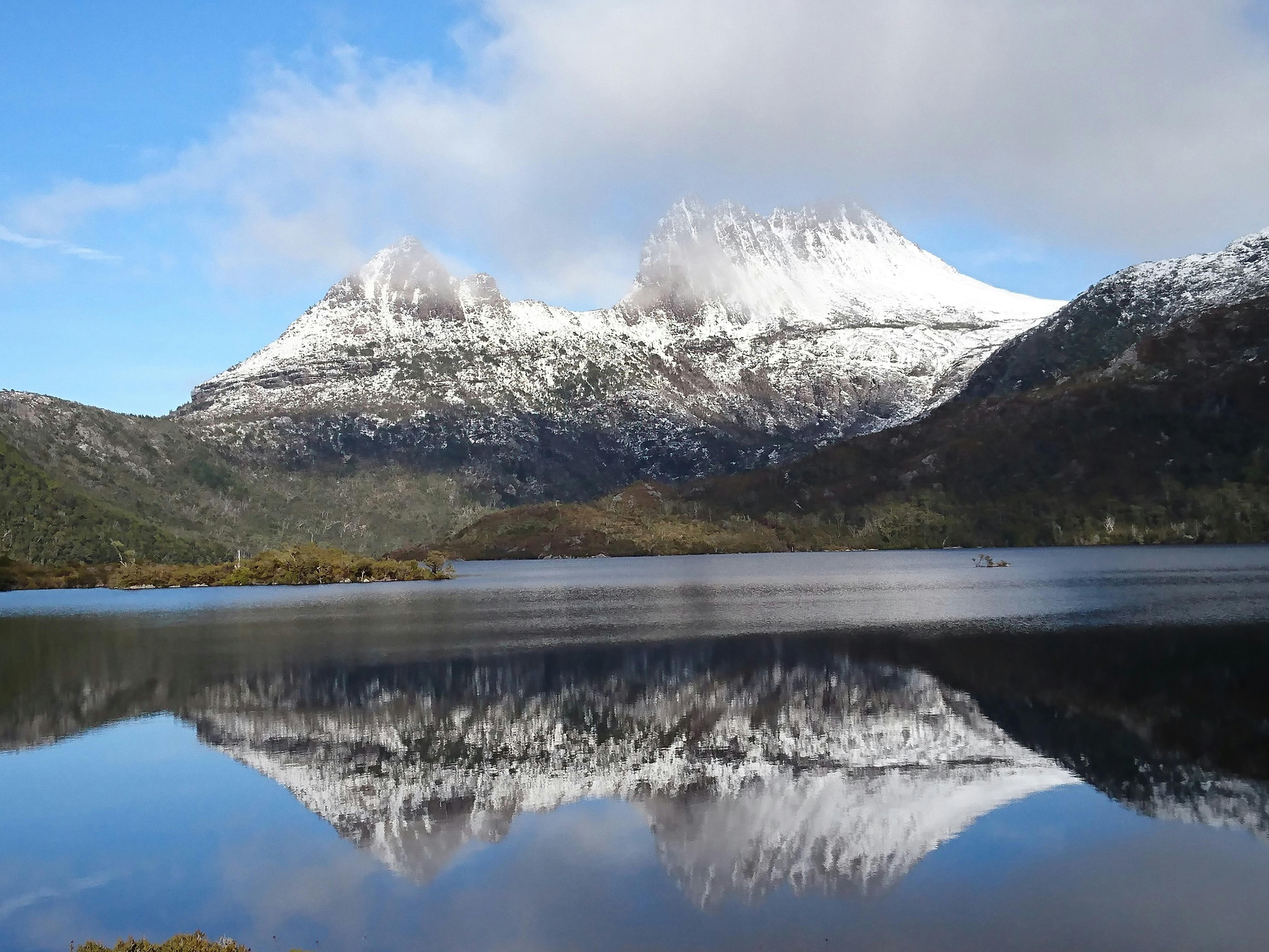snow capped Cradle Mountain