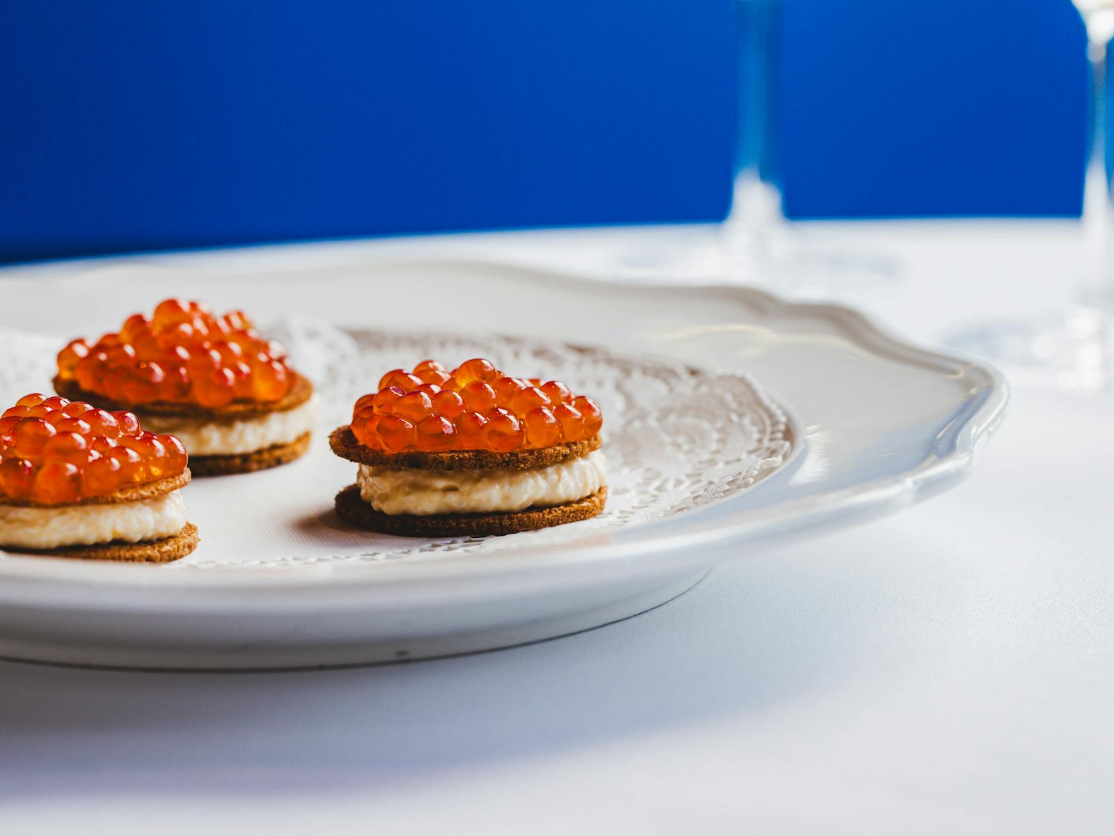 Salmon roe and egg sandwich at Ursula's Paddington