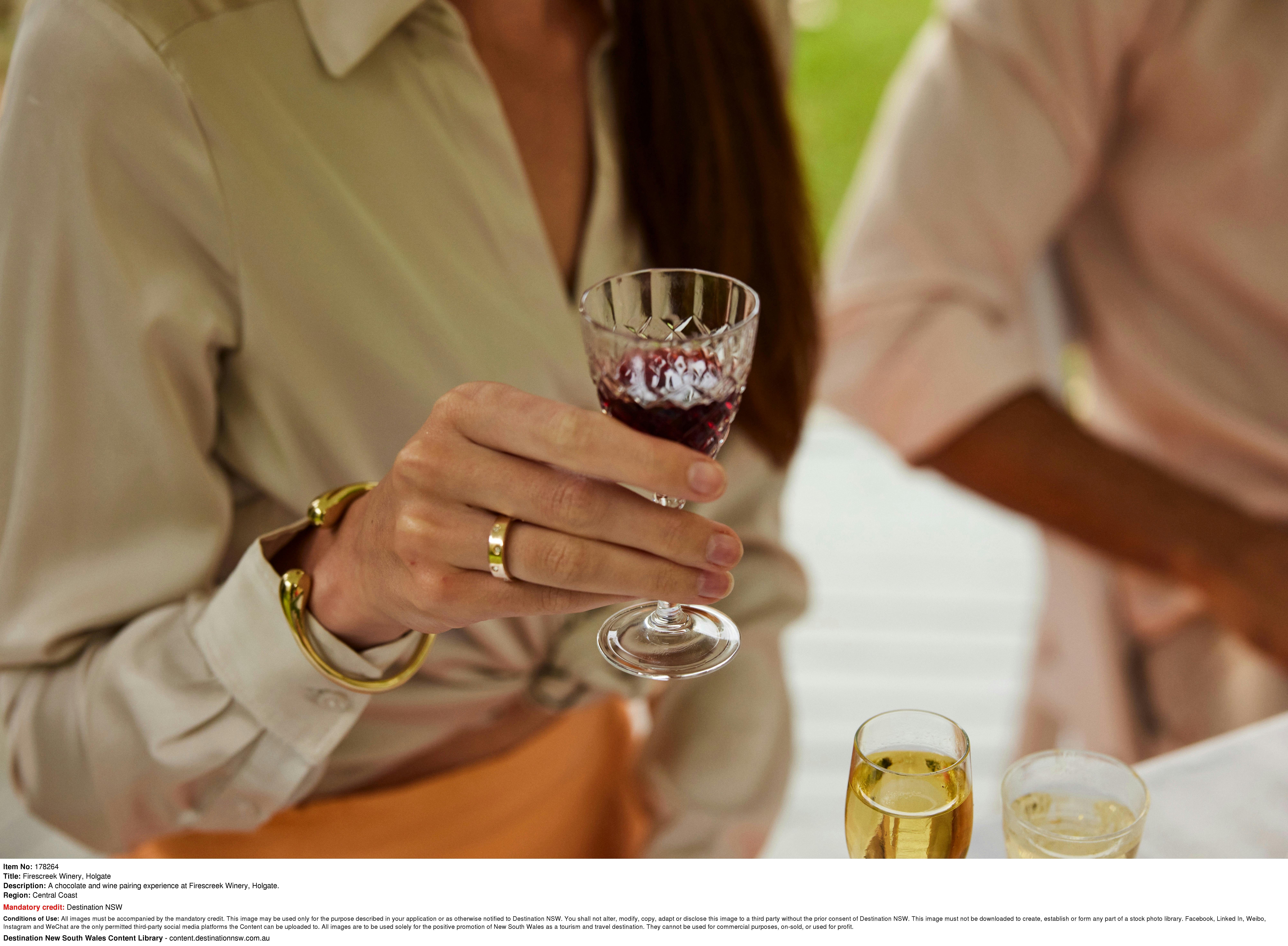 Crystal glassware chocolate and wine pairing