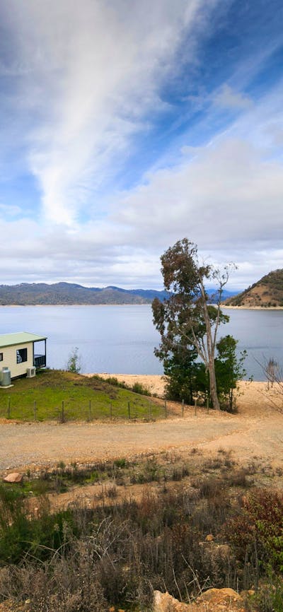Two waterfront cabins at Reflections Holiday Parks Burrinjuck Waters