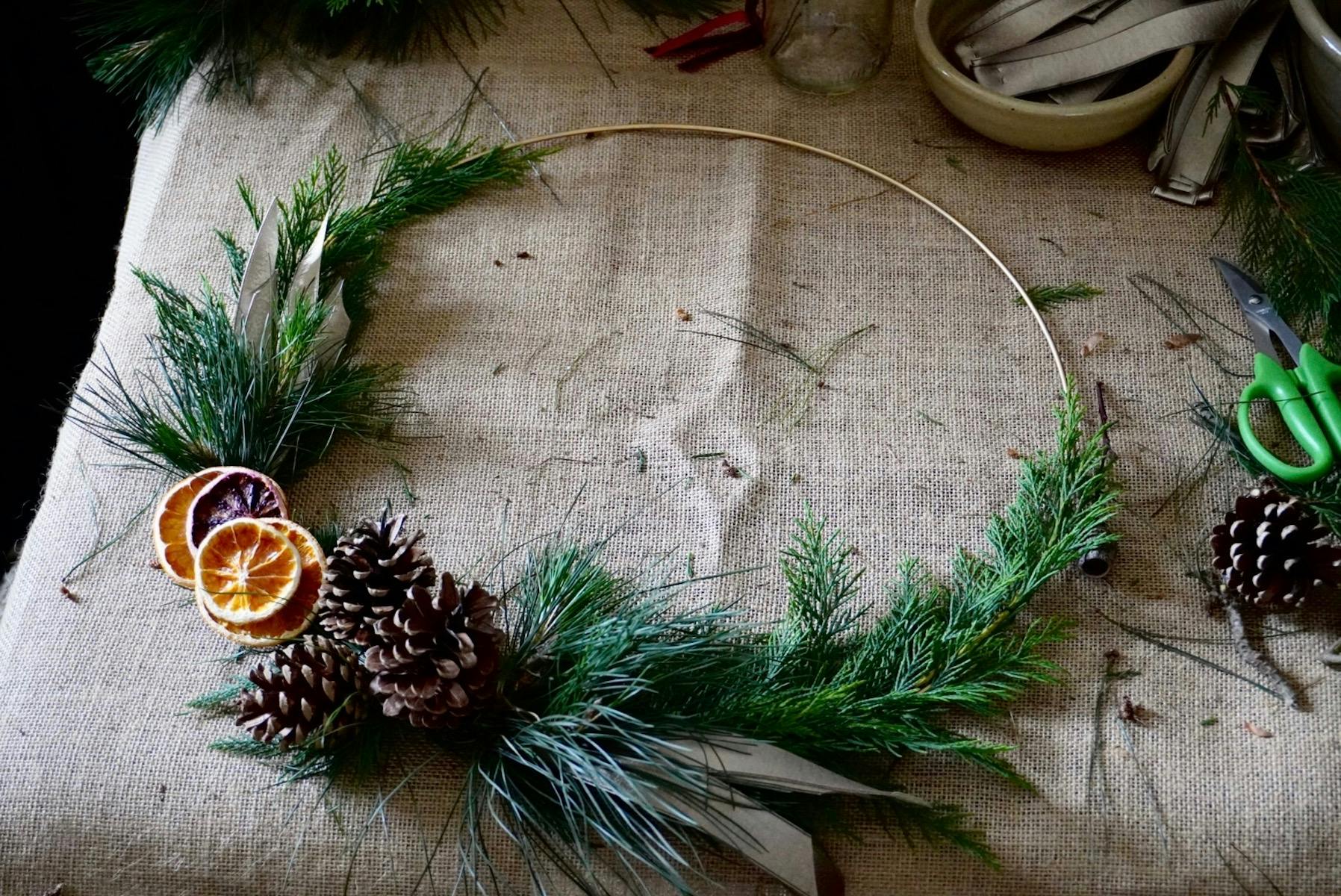 The Festive Table Workshop with Natasha Morgan - wreath building