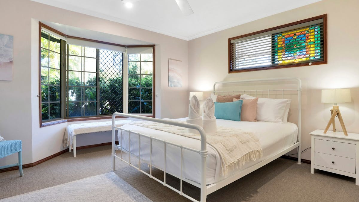 Main bedroom with bay window