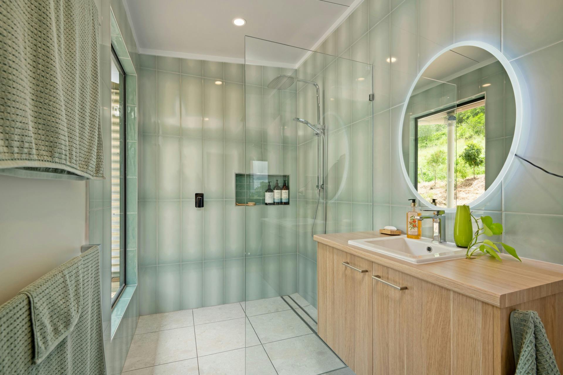 Bathroom in Henry, spacious tiny home