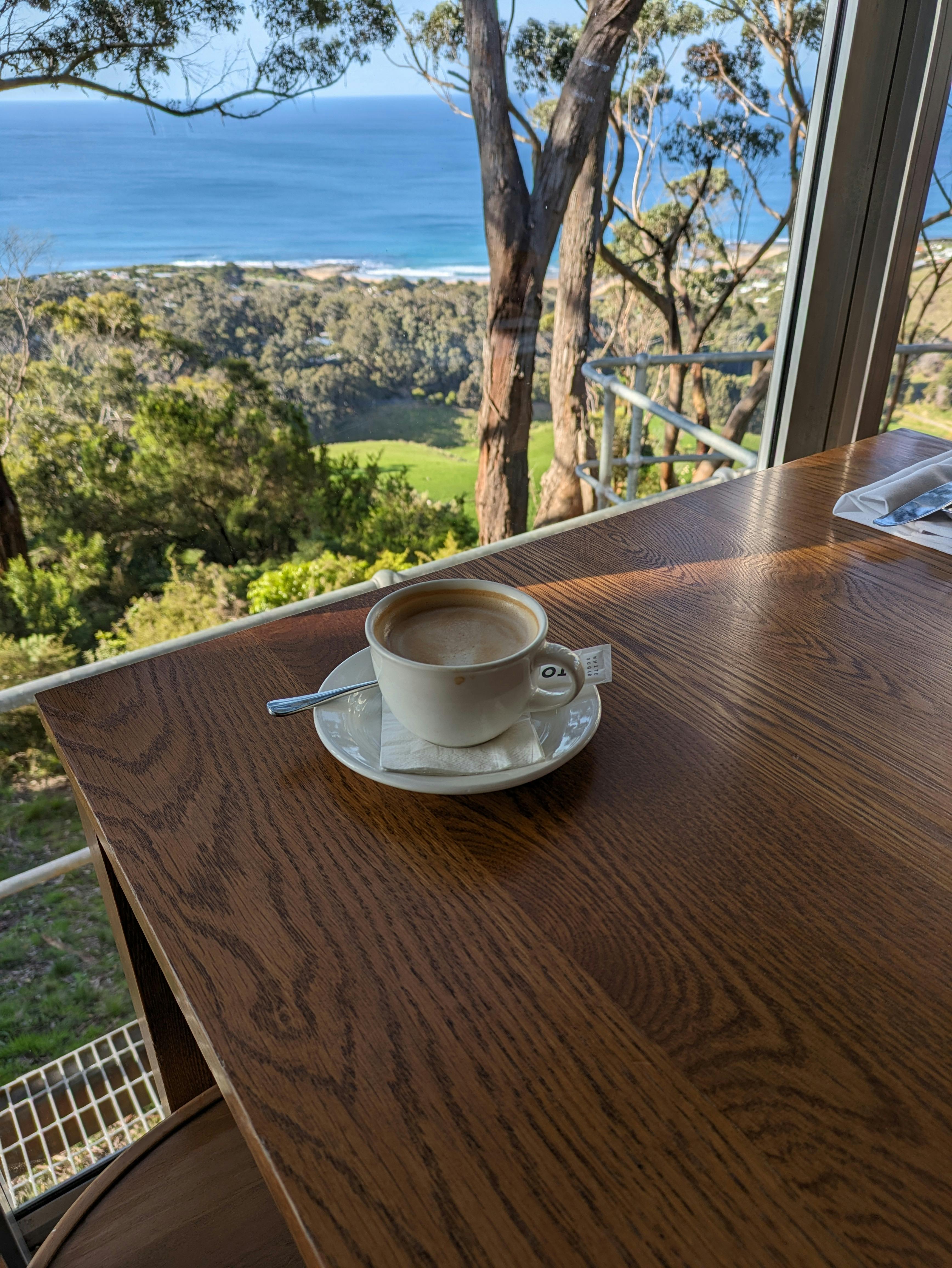 Captivating view from Chris's Restaurants, our spot for dinner and breakfast