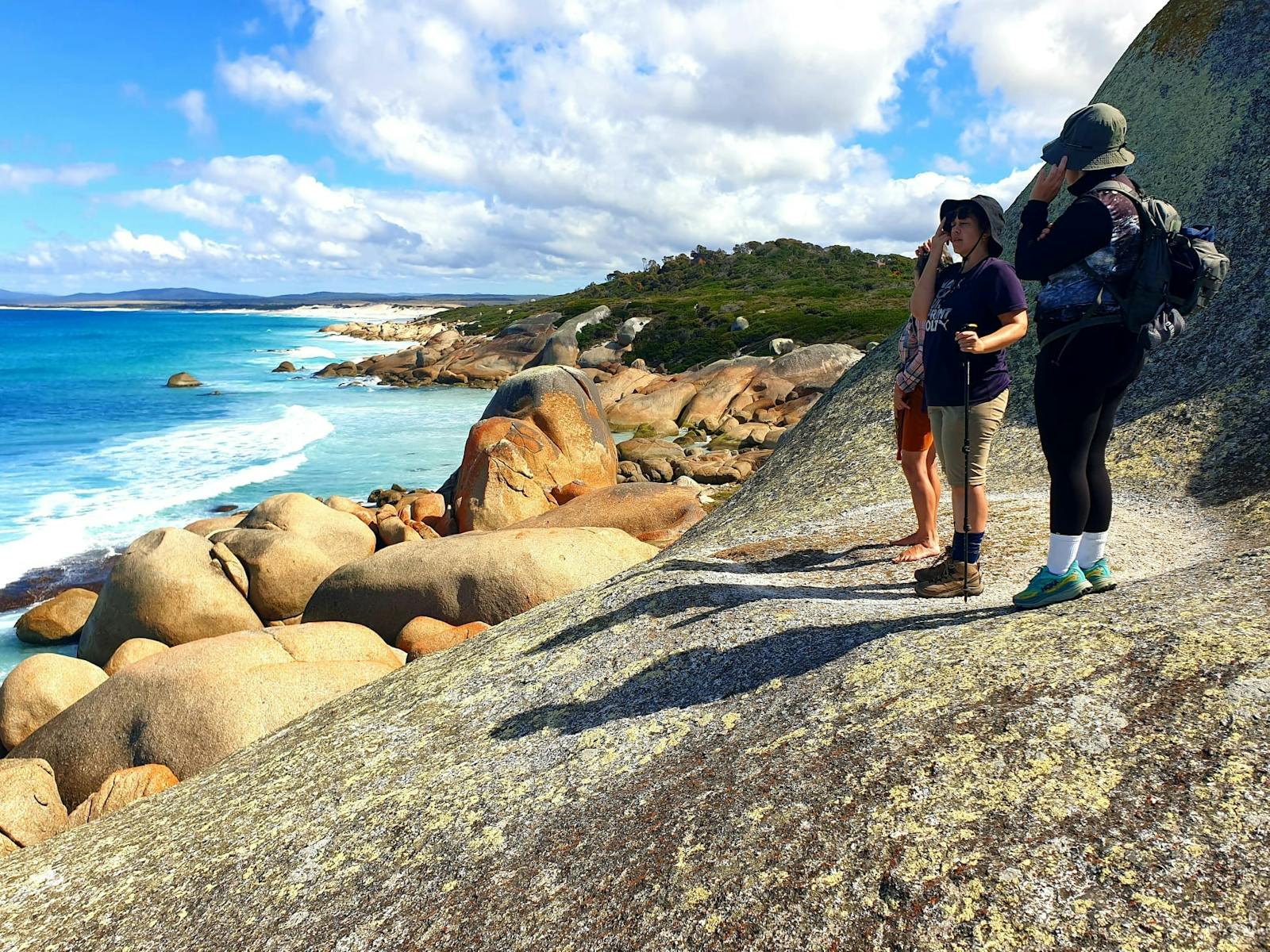 walking on Bay of fires group guided