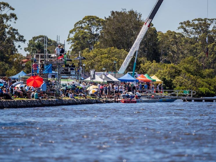 The staging and viewing area for the Easter Classic