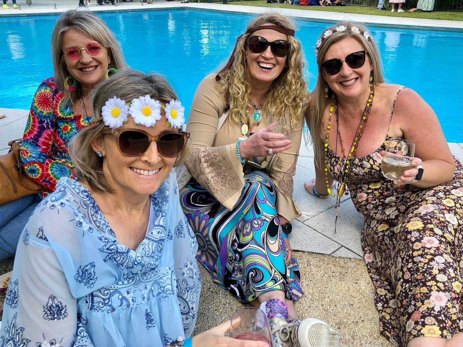 Relaxing by the pool at End2End Festival Pokolbin.