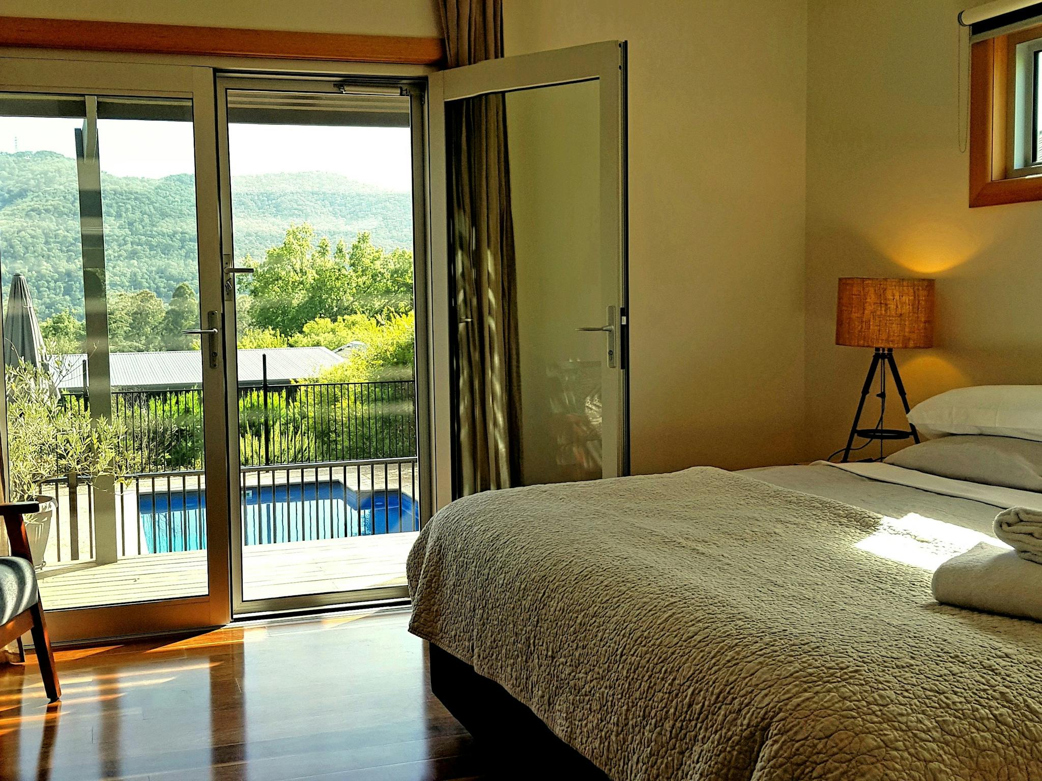 Master bedroom with views