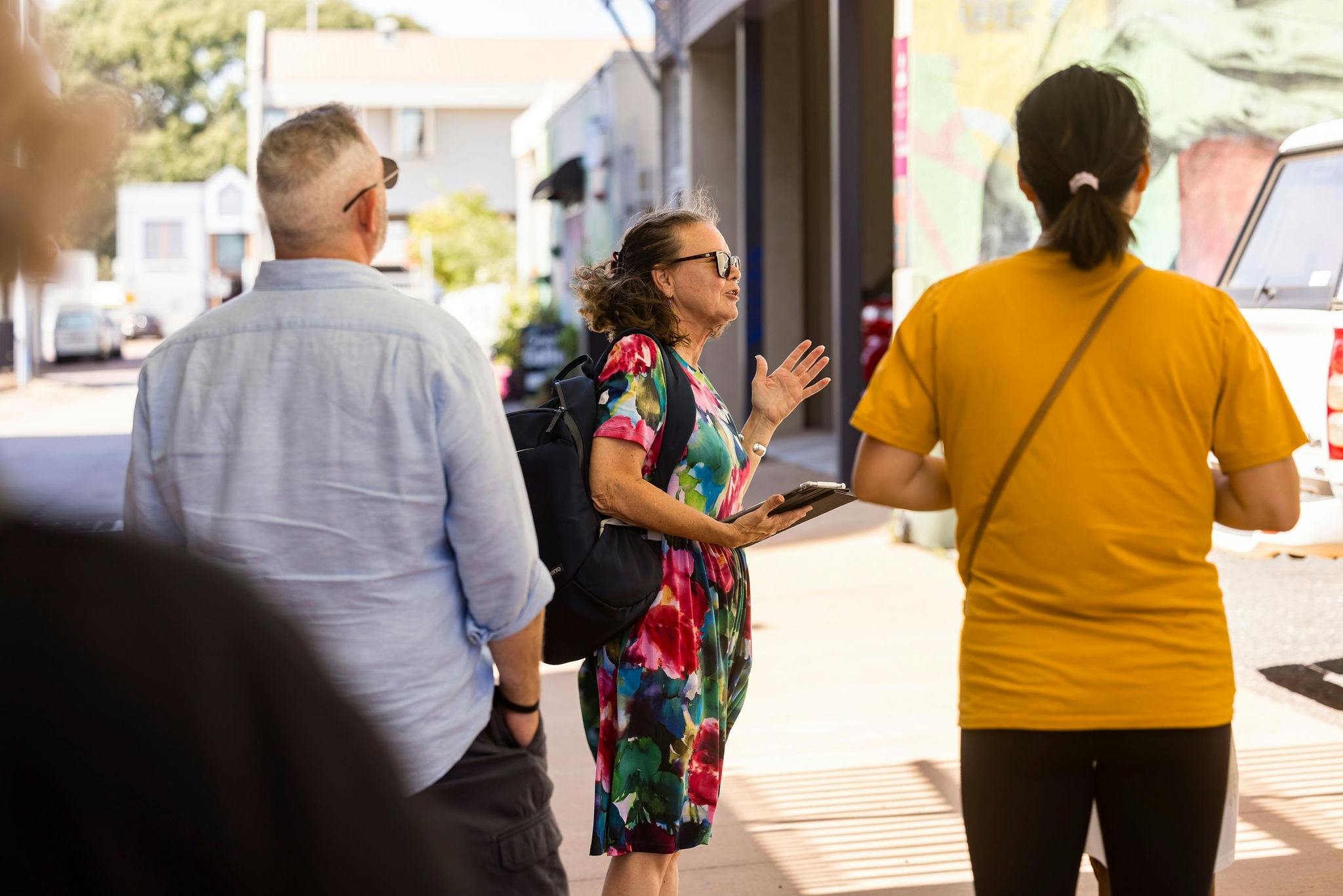 Darwin tour guide talking