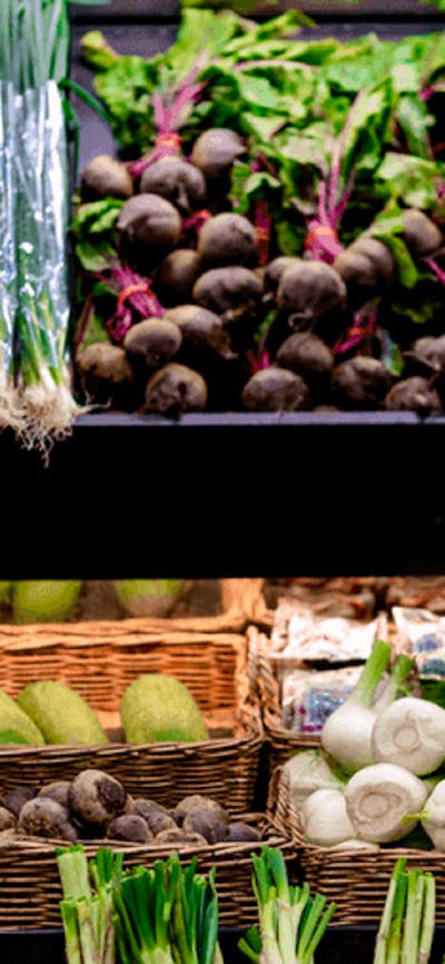 Colourful fruit and vegetables