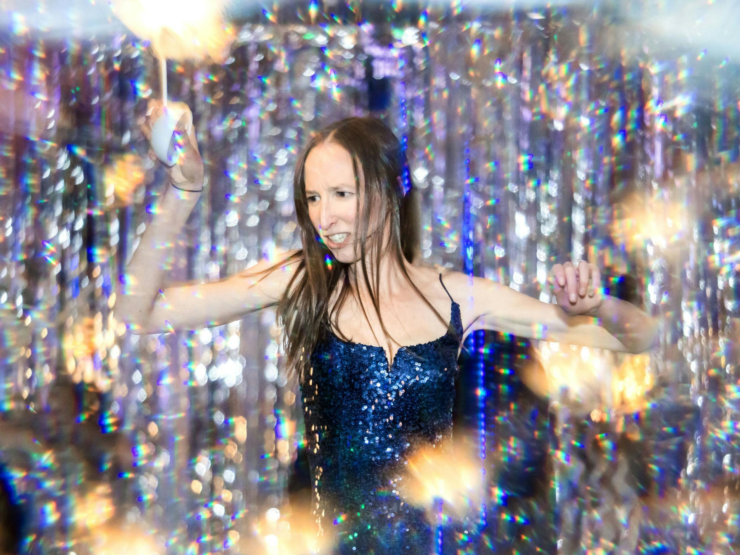 Woman dancing at the Jindabyne Snow Ball