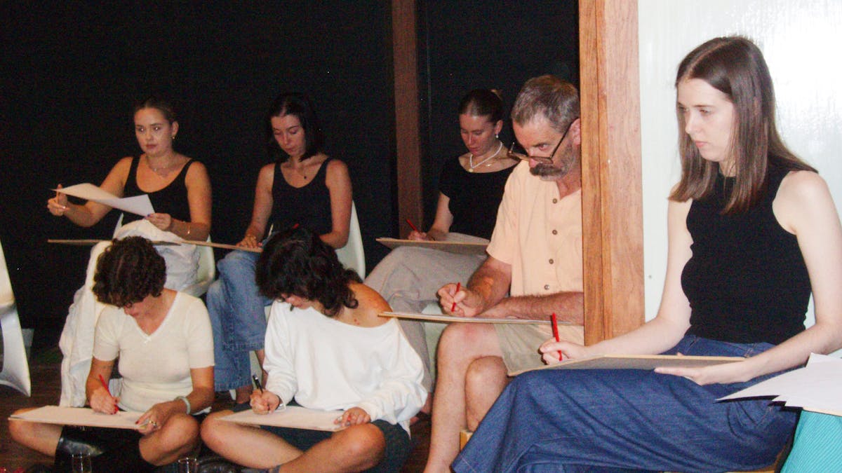 Group of people life drawing