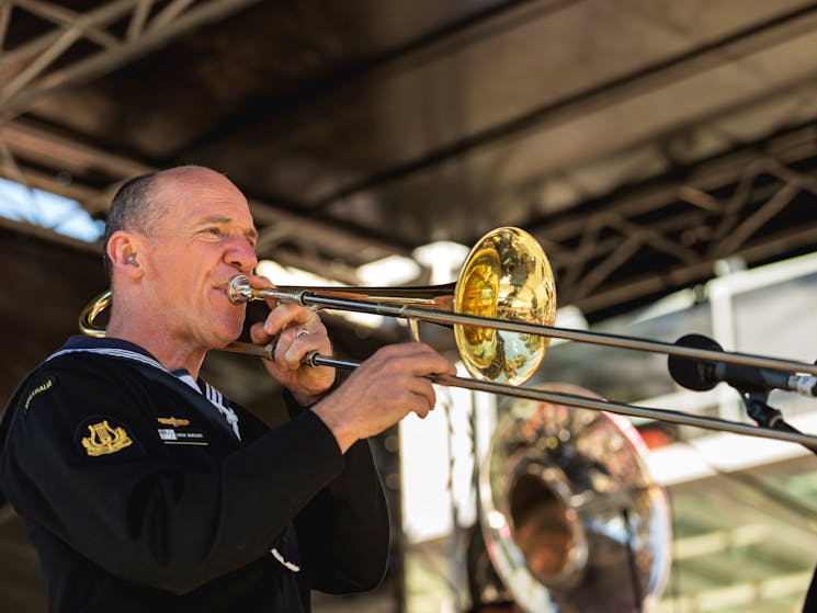 Trumpet player Manly Jazz