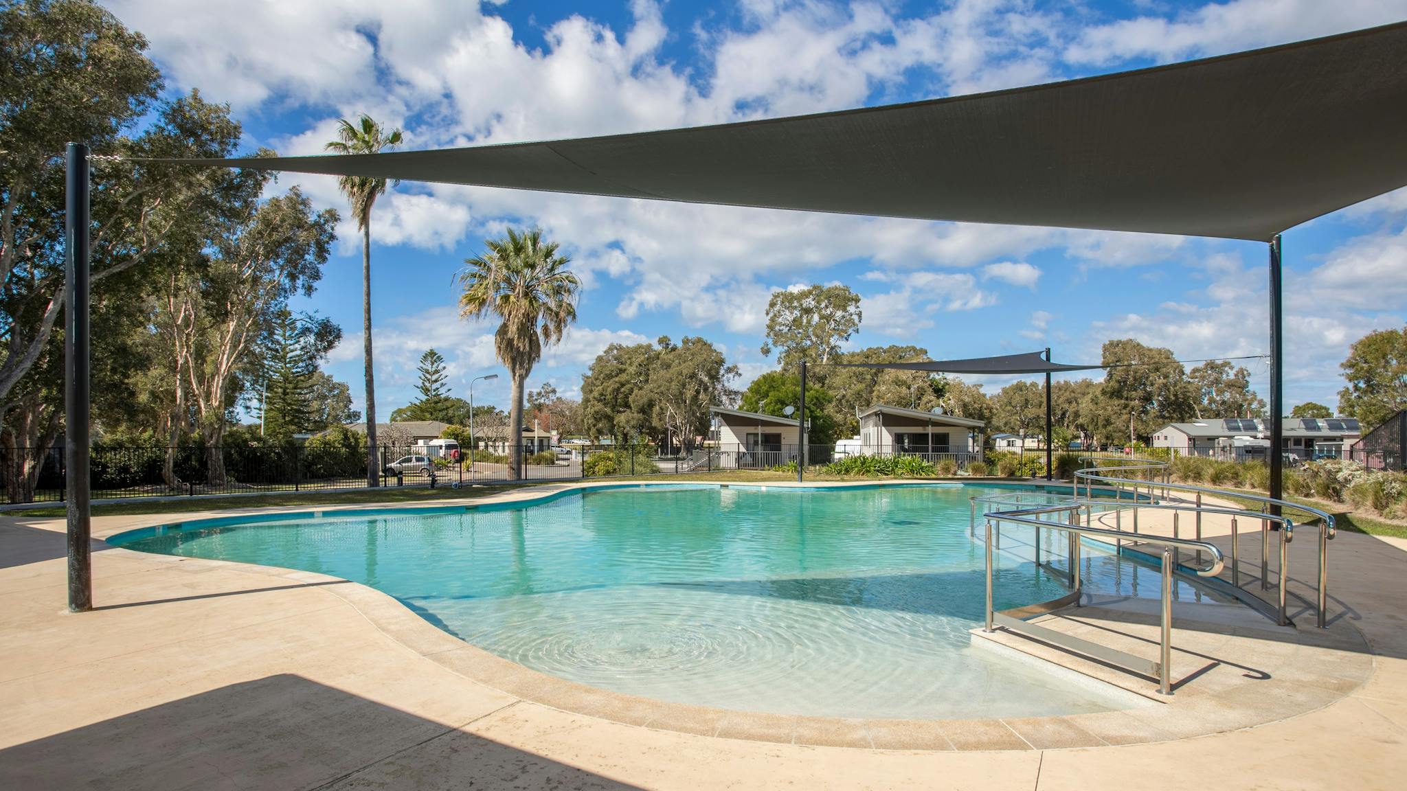 Resort-style swimming pool