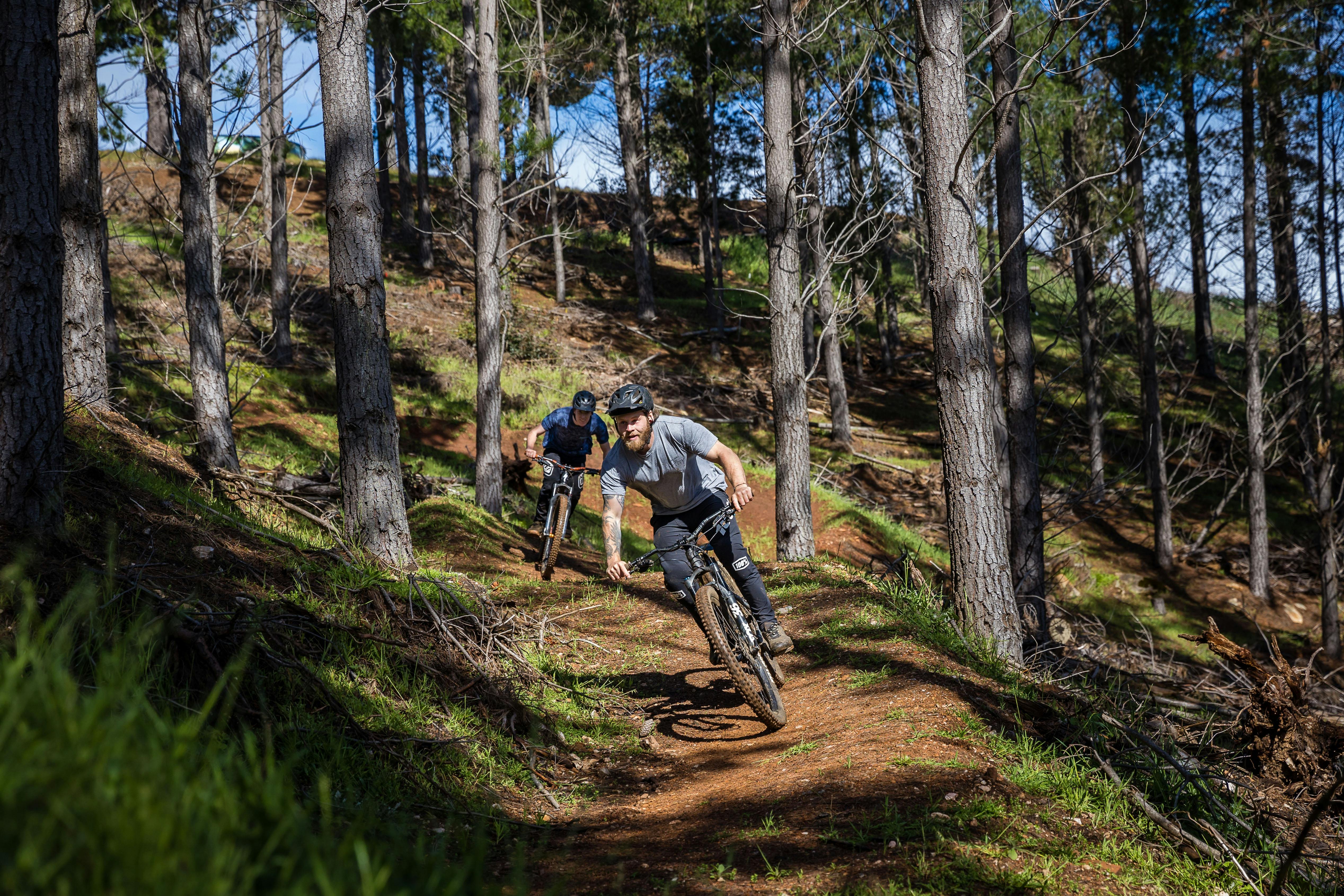 Mitch Monotti & Heath Dobson riding down Easy Tiger