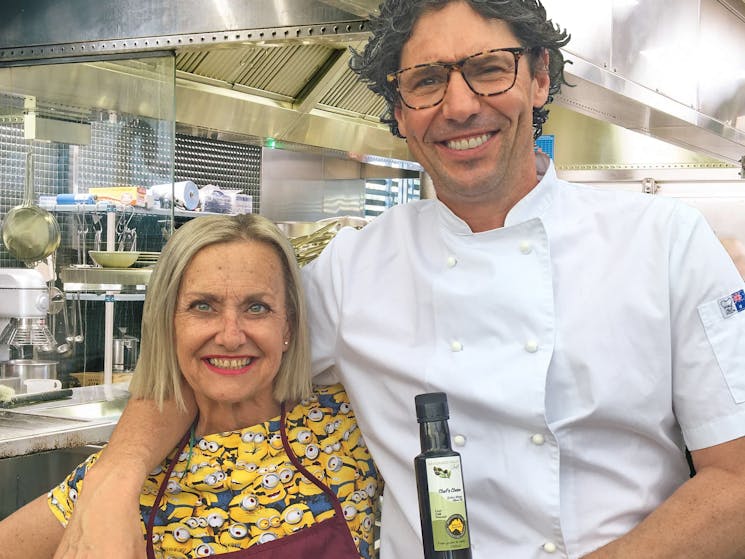 Brenda and Colin in the kitchen