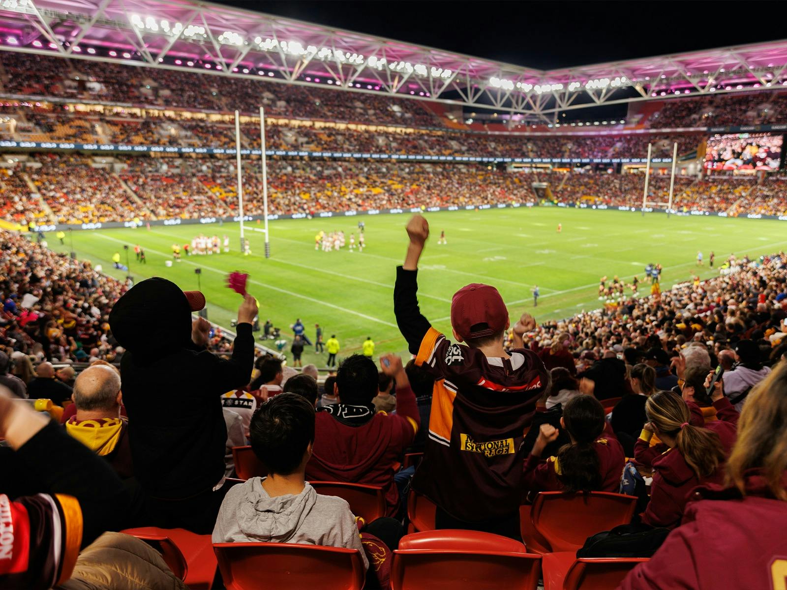 Brisbane Broncos fans at Suncorp Stadium