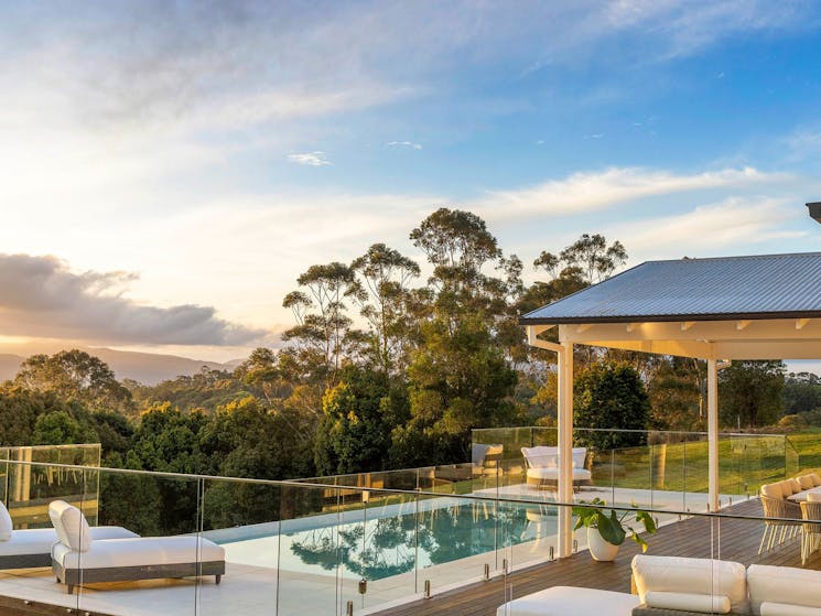 Miren Estate - Byron Bay - Infinity Pool at Sunset