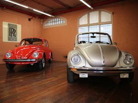 Two Beetle cars