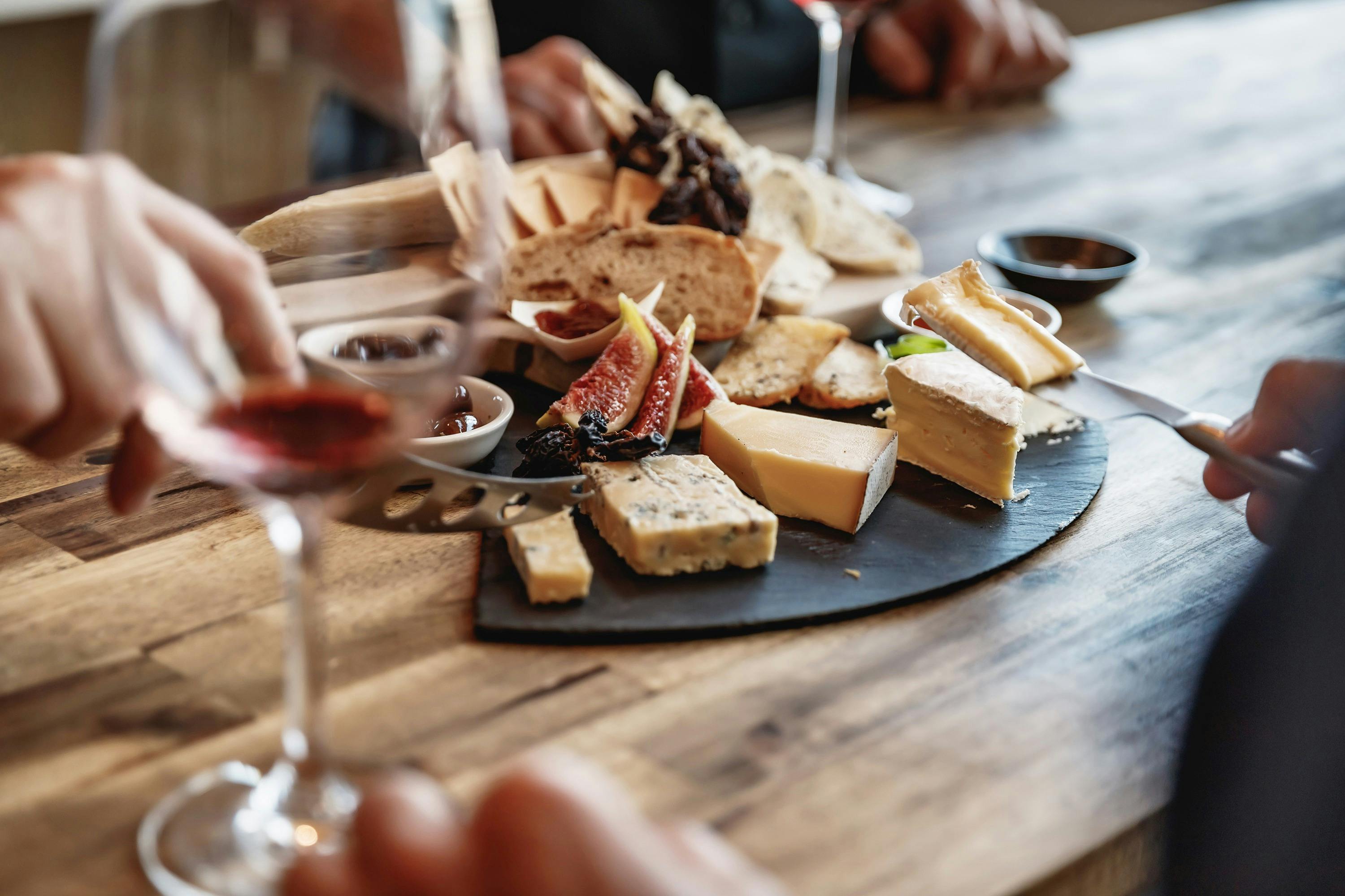 Enjoy local gourmet cheese to compliment your wine tasting