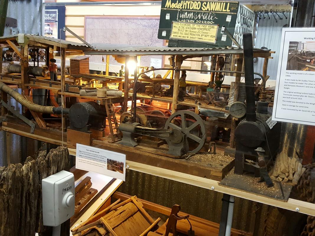 Interactive model steam driven sawmill