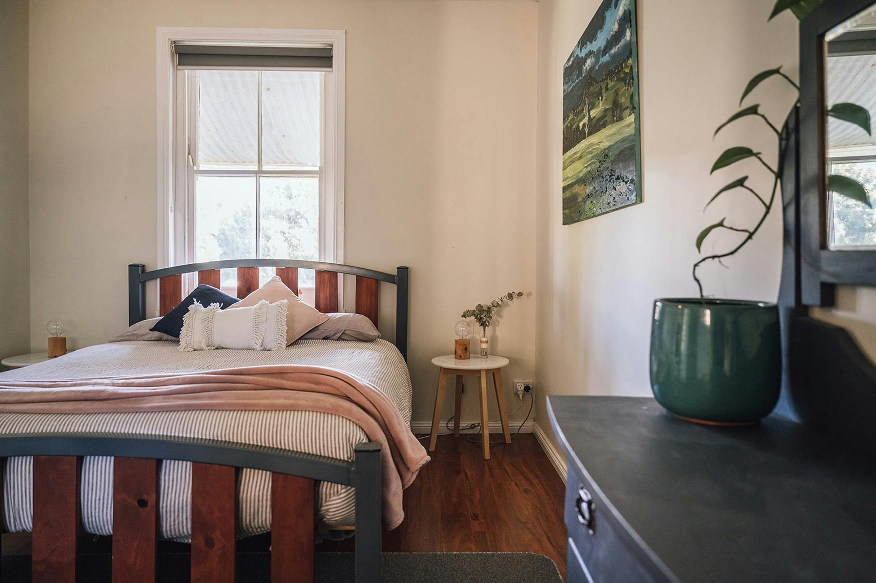 Generous queen bedroom