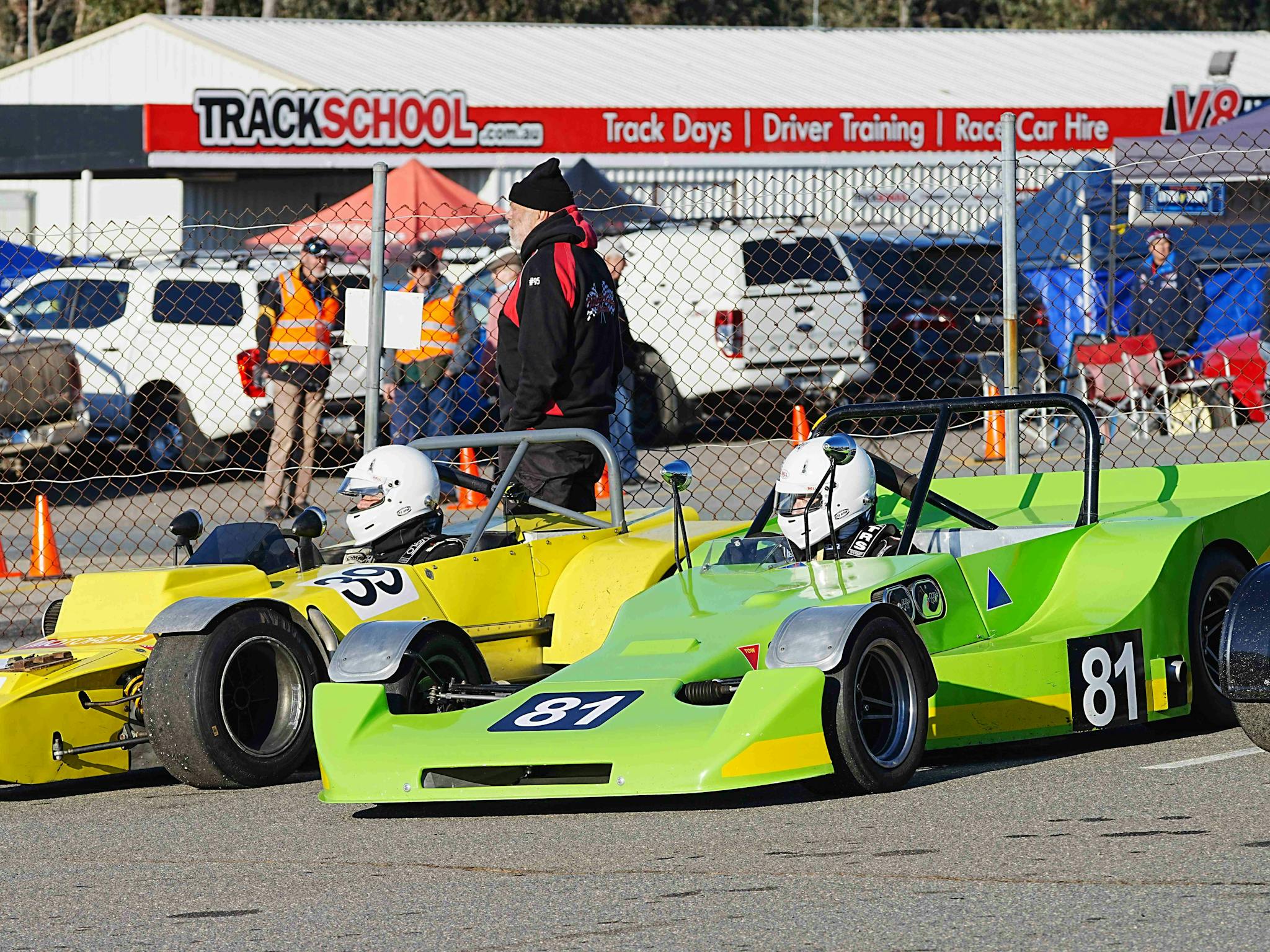 Gridding up at Historic Winton