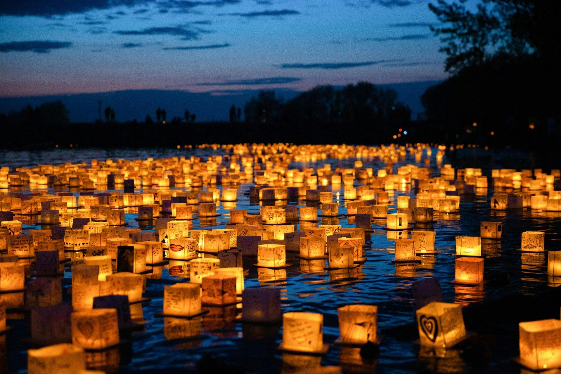 water lanterns