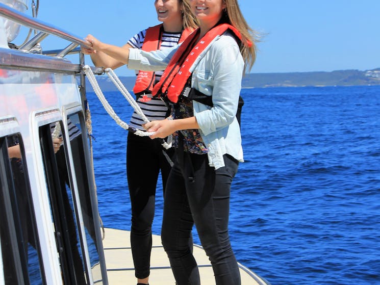 Safety harness, on passengers on a Pilot Boat