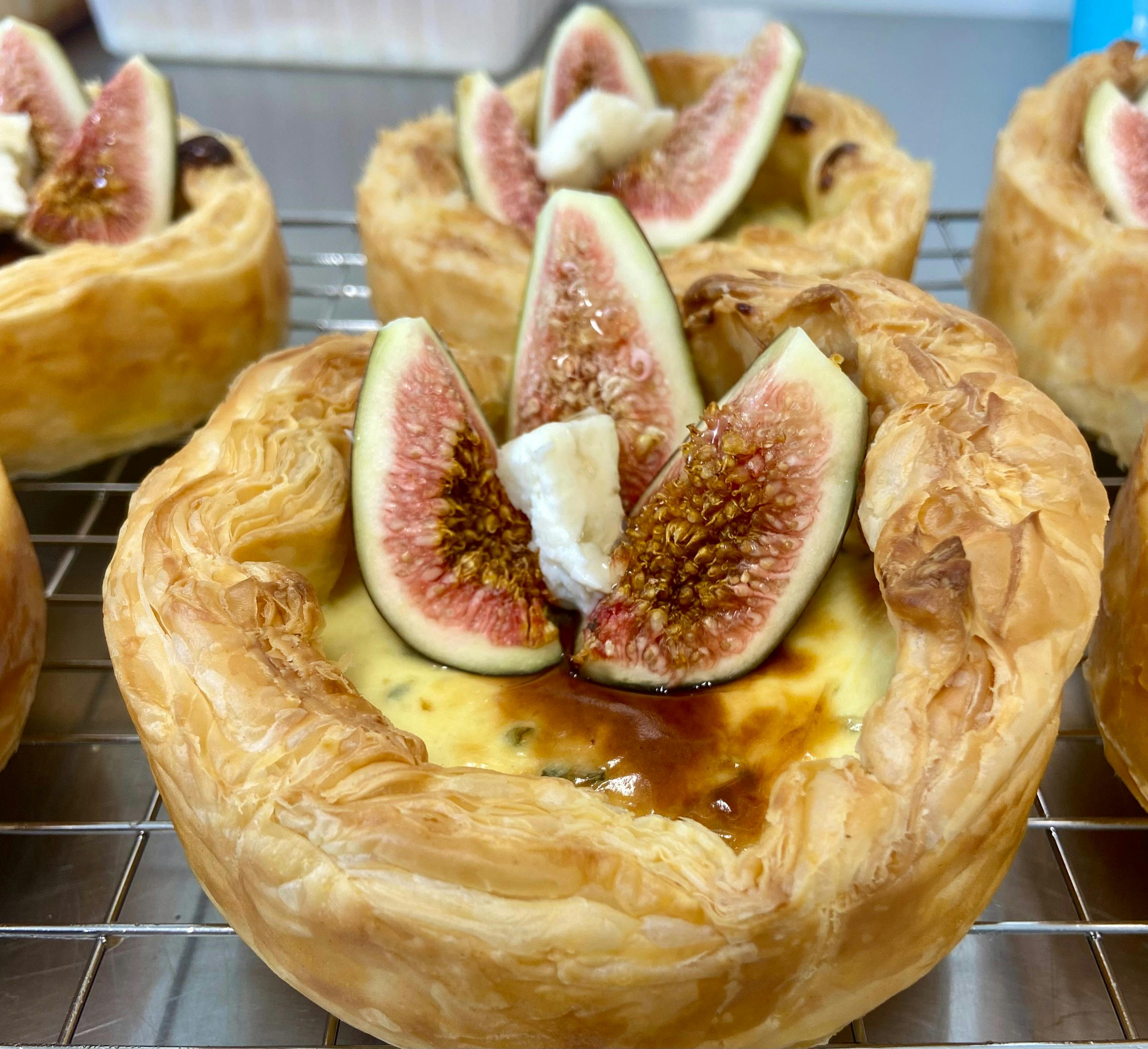 Fig & Blue Cheese Tarts with MacLeay Island Honey