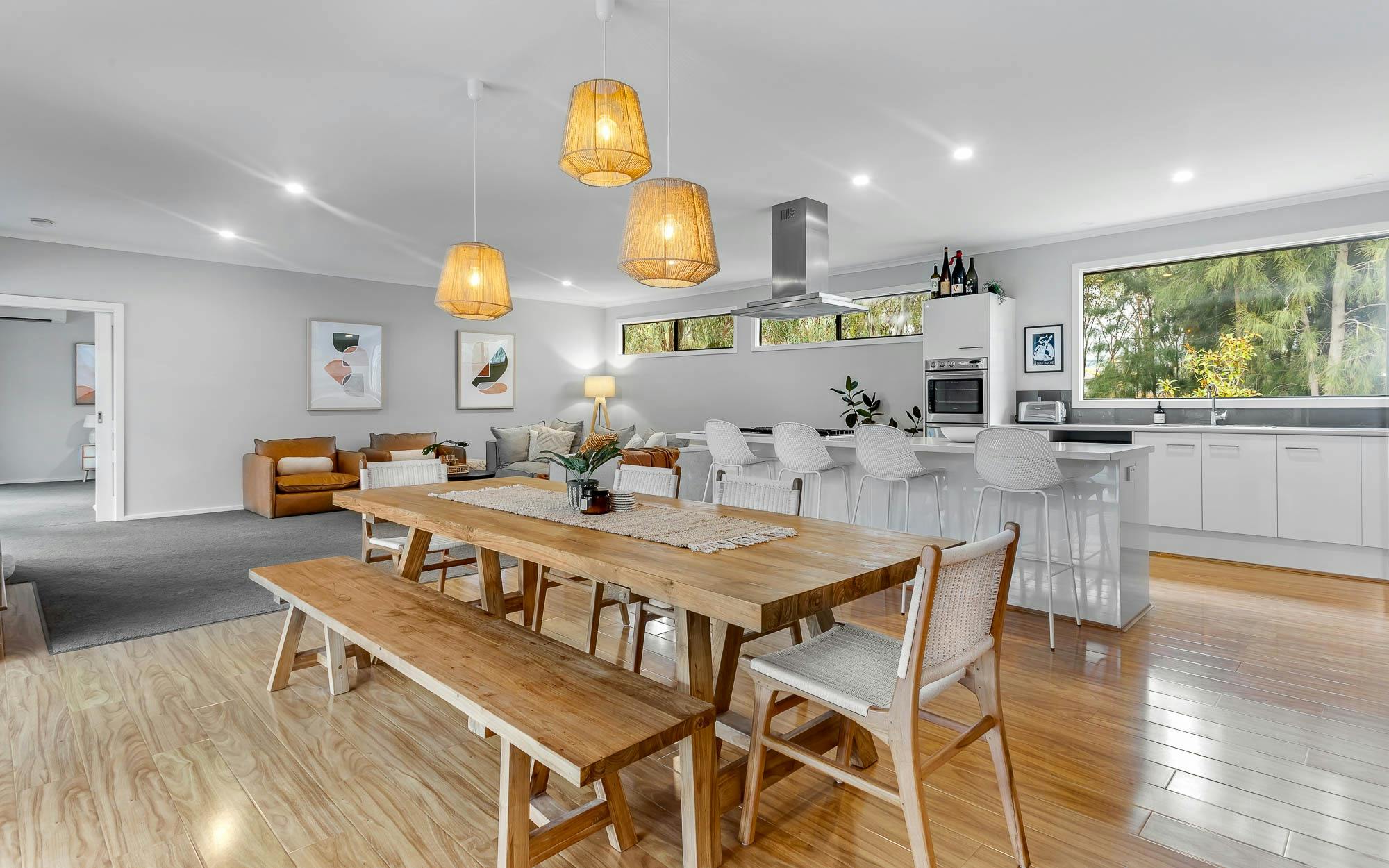 Kitchen, Living, Dining