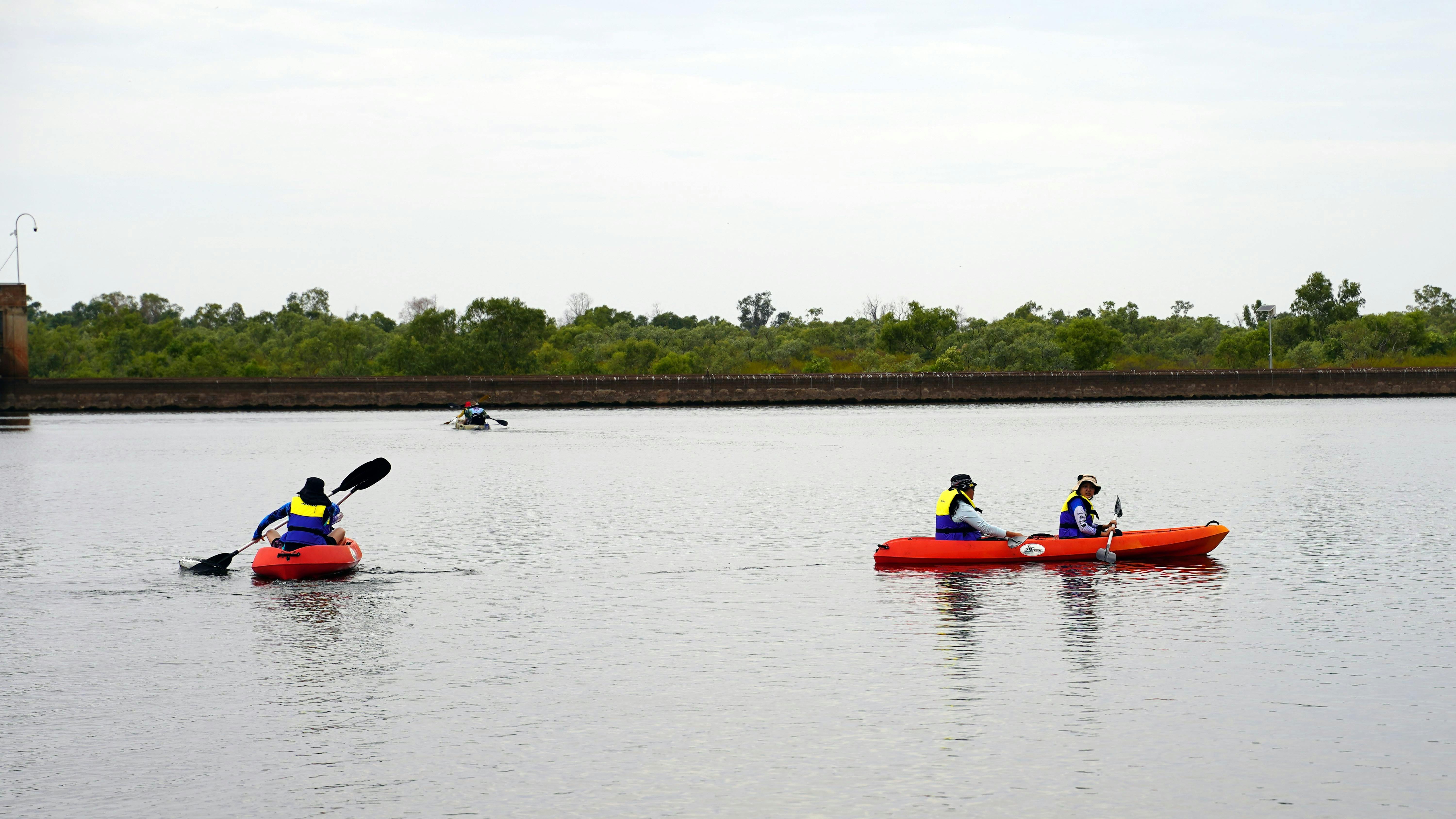 Kayaking on Chinaman Creek Dam