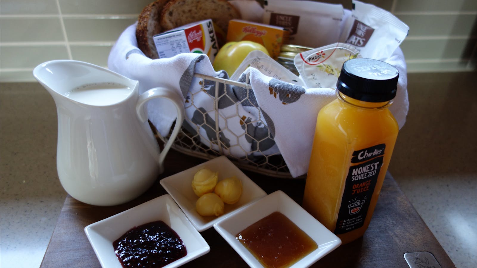Continental breakfast provisions are complimentary for each day of your stay.