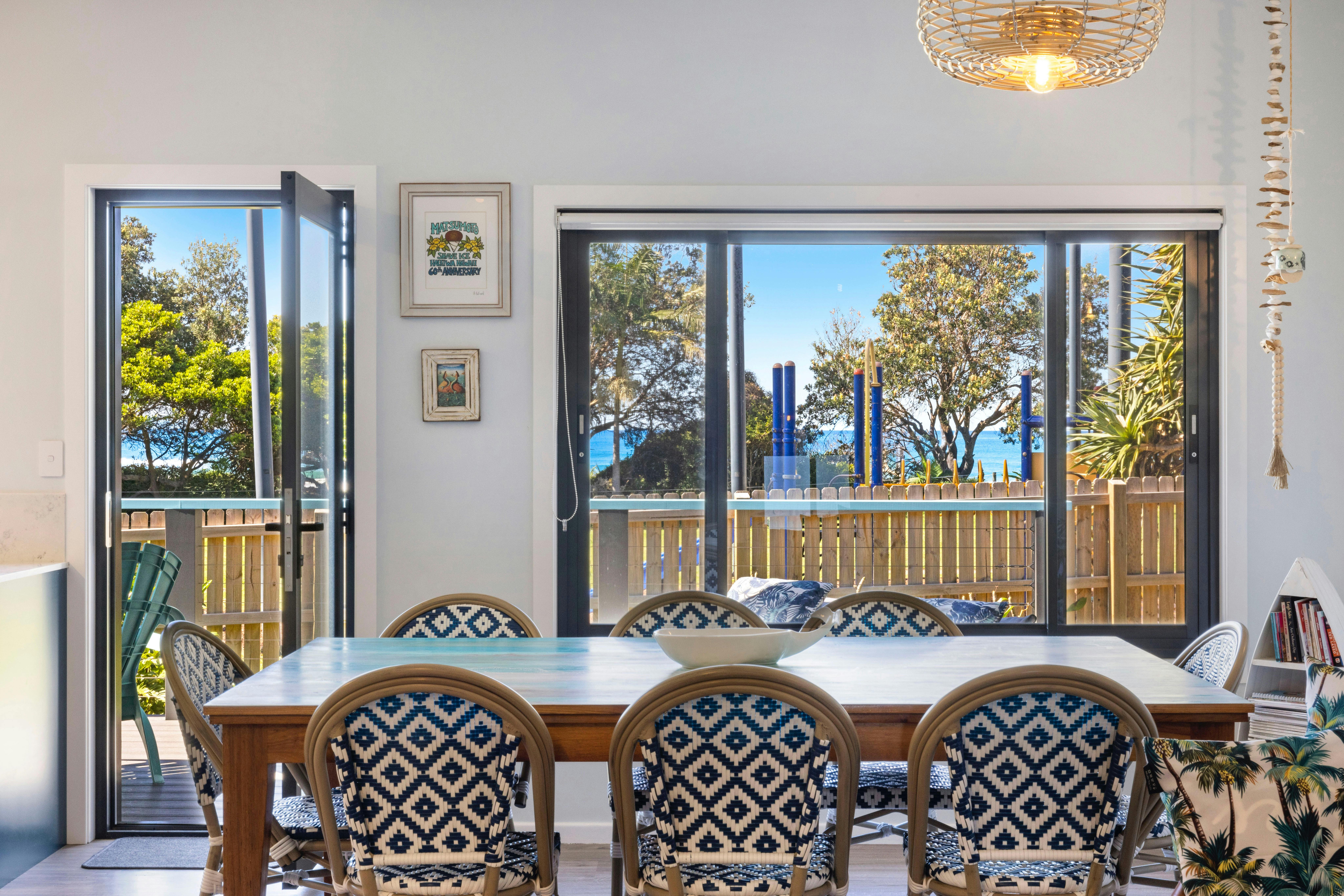 Dining with ocean views